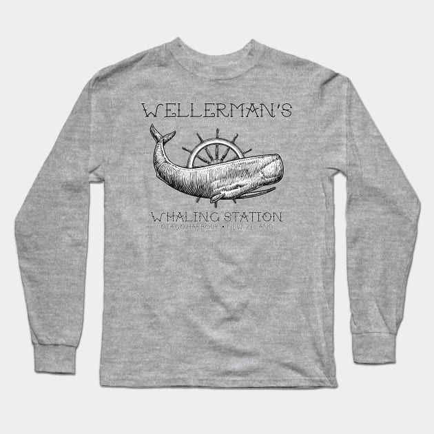 Wellerman's Whaling Station Long Sleeve T-Shirt by Dust Rhinos Swag Store